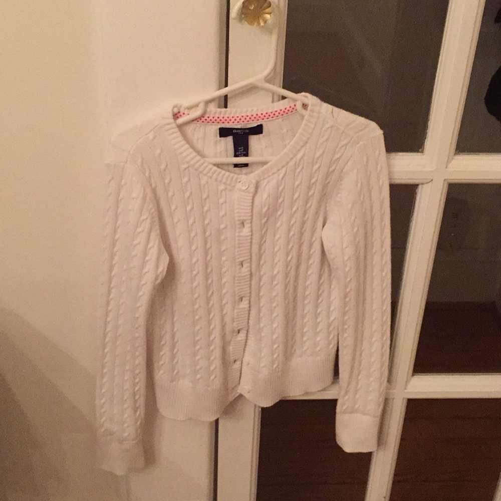 Gap Kids - girl’s white button down sweater